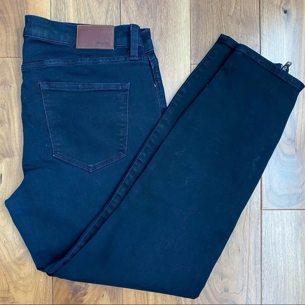 Madewell Skinny Skinny Moto Zipper Ankle Jeans , size 32